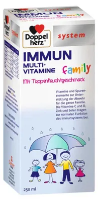 Produktbild von Nahrungsergänzungsmittel, Doppel Herz, Multi-Vitamin-Familie, stärkt das Immunsystem, Tropischer Fruchtgeschmack, 250ml