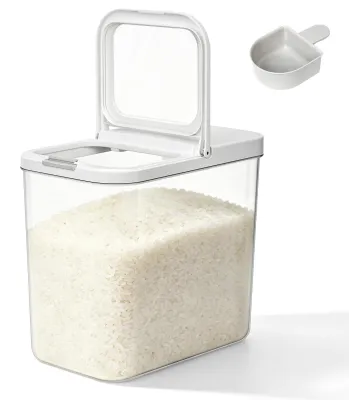 Reisspender 11 L transparent, 10 kg, BPA-frei, luftdicht, platzsparend