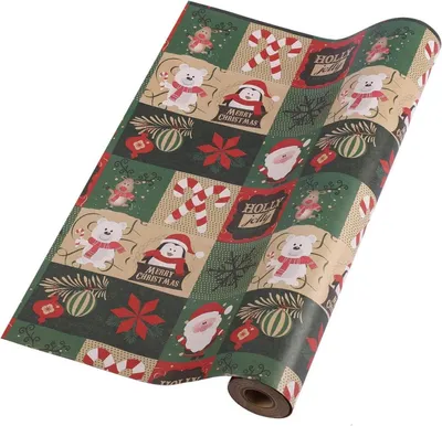 Immagine prodotto di Rotolo di carta kraft per regali natalizi 43 cm x 15 m