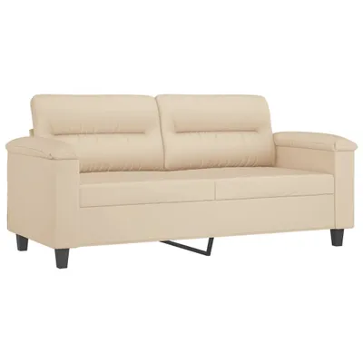 Produktbild von 2-Sitzer-Sofa Creme 140 cm Mikrofasergewebe