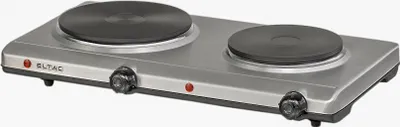 Produktbild von Doppelkochplatte ELTAC DK 29, Edelstahl, 2 Kochzonen, stufenlos regelbar, 2500 Watt
