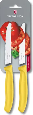 Produktbild von Victorinox 2-tlg. Swiss Classic Tomatenmesser-Set, gelb