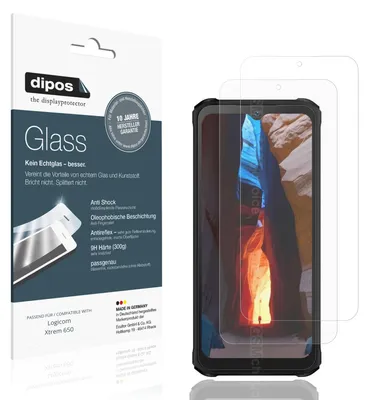Image de 2x Protection ecrán pour Logicom Xtrem 650 mat Verre souple Film Protecteur 9H dipos
