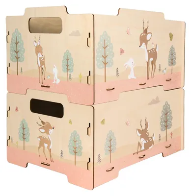 Produktbild von Stapelbare Aufbewahrungsboxen für Kinder Loving Deer