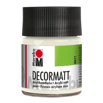 Obrázok produktu pre Marabu akrylová farba "Decormatt", biela, 50 ml, v nádobke