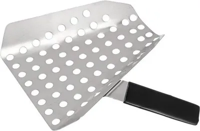 Produktbild von Stahl-Snackablage mit Handgriff - Metallgitter-Sieb für Snacks, Desserts und Lebensmittelzubereitung