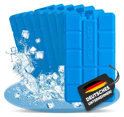 Produktbild von 8 Stück NEMT 400 ml Kühlakkus Kühlelemente für Kühltasche oder Kühlbox bis 20 h Kühlpack Kühlakku