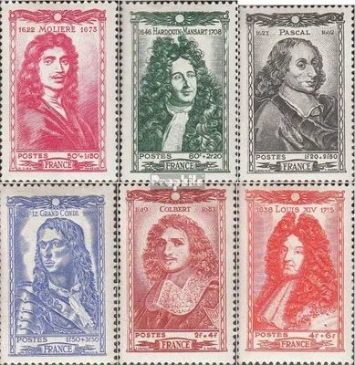 Produktbild von Briefmarken Frankreich 1944 Mi 624-629 (kompl.Ausg.) postfrisch Berühmte Franzosen