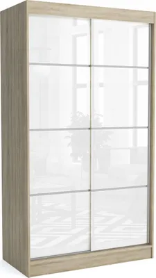 Produktbild von Moderner Schiebetürenschranke BELI 120 cm Hochglanzplatte (SONOMA)