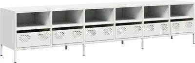 Produktbild von vidaXL TV-Schrank Weiß 202x39x43,5 cm Kaltgewalzter Stahl