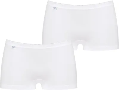 Produktbild von sloggi Damen Retro Pants 2-Pack Basic+ Short - WHITE - Größe 46