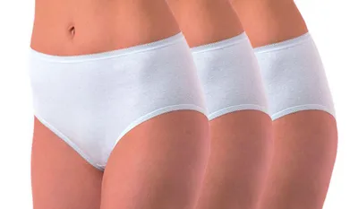 Produktbild von SCHÖLLER Damen Taillenslip aus Baumwolle im 3er Pack I 58508-015 I Größe 40 I Farbe Weiß