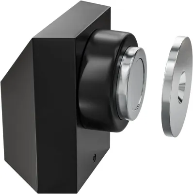 Produktbild von Magnetischer Türstopper aus Edelstahl, schwarz, 36 x 38 x 41 mm, für die Wandmontage