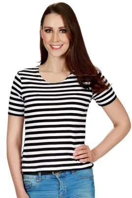Produktbild von Ringelshirt schwarz-weiß Größe: 40-42