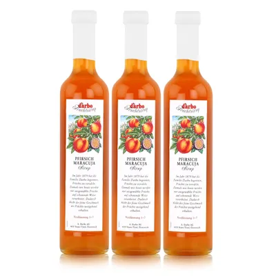 Produktbild von Darbo Pfirsich Maracuja Sirup 500ml - Cocktails Kaffeesirup (3er Pack)