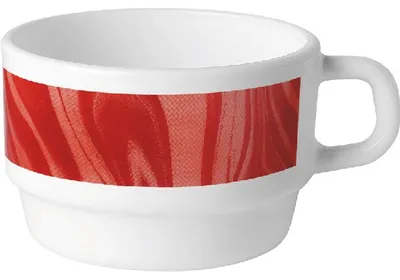 Productafbeelding van BORMIOLI ROCCO Careware koffiekop, rood, inhoud: 0,22 liter