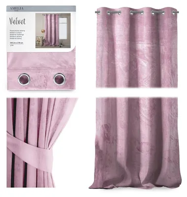 Produktbild von Vorhang Ösenschal blickdicht Verdunklungsvorhang 140 x 270 cm - Rosa