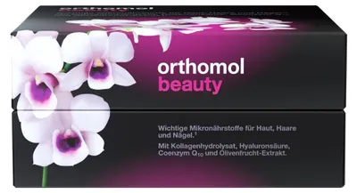 Produktbild von Orthomol Beauty für Frauen - Mikronährstoffe für Haut, Haare und Nägel - mit Hyaluronsäure, Kollagen und Coenzym Q10, 30 ml Tagesportionen