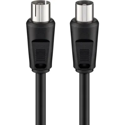 Produktbild von goobay Antennenkabel Koax Stecker/Kupplung schwarz 2,5 m