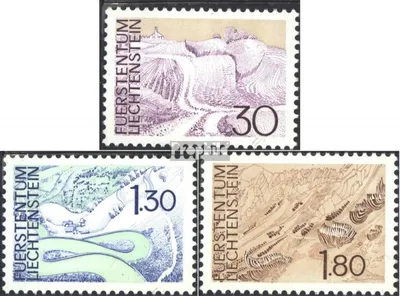 Produktbild von Briefmarken Liechtenstein 1973 Mi 581-583 (kompl.Ausg.) gestempelt Landschaften