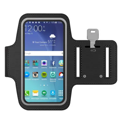 Produktbild von MMOBIEL Sportarmband für Samsung Galaxy S10 / S9 / S8 / S7 Edge / S7 / S6 / S5 (SCHWARZ)
