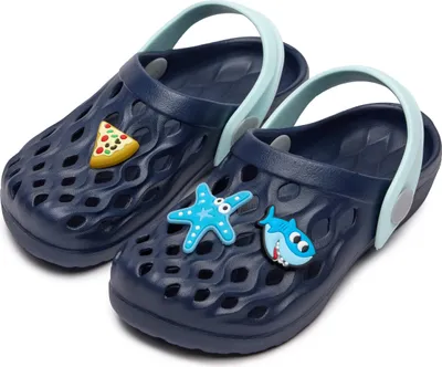 Image de Sabots Ladeheid pour enfants, pour filles et garçons, sabots de jardin légers, chaussures de jardin pour enfants LA-CA-15 (bleu marine, 33/34 EU)