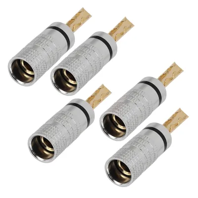 Produktbild von Gezackter Bananenstecker,Vergoldeter Bananenstecker,4mm Bananenstecker,Lautsprecherdraht Bananenstecker,Lötfreier Bananenstecker,Bananenstecker