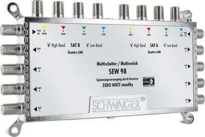 Obrázek produktu pro Schwaiger SEW98 531, 9 vstupy/vstupů, 8 výstupy/výstupů, 950 - 2150 MHz, 5 - 790 MHz, F, 14V, 18V