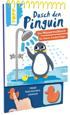 Produktbild von Dusch den Pinguin. Das Wassermalbuch zum Mitmachen