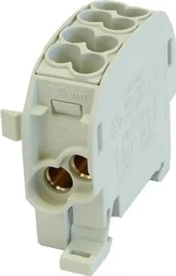 Zdjęcie produktu dla Scb 25-Cu Dystrybucja - Blok Gwintowany Cu 80110 Simblock Szary