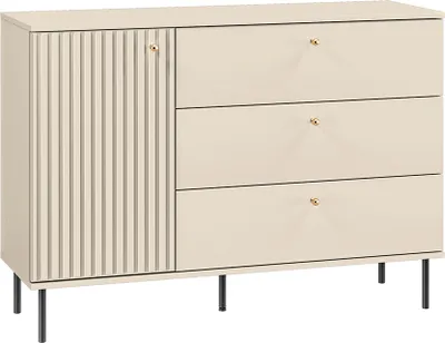 Produktbild von Buffet Nova mit 3 Schubladen und 1 Tür, Beige, 120cm