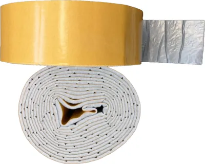 Produktbild von Vlies Wickelstreifen Silent 70mm x 5m selbstklebend mit Dampfsperre Isolierstreifen