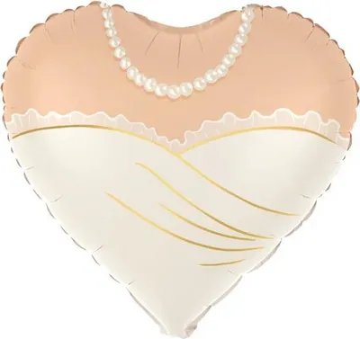 Produktbild von Herz-Folienballon Braut, Hochzeit, Jahrestag, Junggesellinnenabschied, 45 cm
