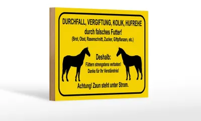 Produktbild von Holzschild Hinweis 18x12cm füttern strengstens verboten