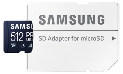 Immagine prodotto di Samsung PRO Ultimate MB-MY512SA - Scheda di memoria flash (adattatore SD incluso) - 512GB - A2 / Classe video V30 / UHS-I U
