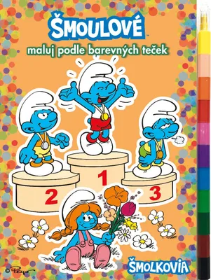 Produktbild von Malbuch A5: Schlümpfe mit Wachs