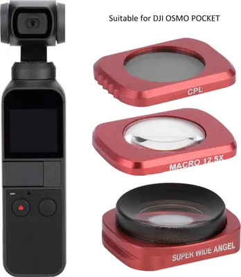 Obrázek produktu pro Filtr CPL pro Osmo Pocket,Sada filtrů pro Osmo Pocket,12,5× makrofiltr pro Osmo Pocket,Širokoúhlý filtr CR pro Osmo Pocket,Sada filtrů pro Osmo Pocket