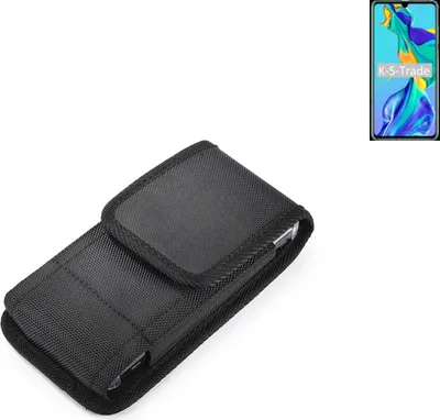 Produktbild von Holster Gürteltasche kompatibel mit Huawei P30 Holster Gürtel Tasche wasserabweisend Handy Hülle Schutz Hülle Outdoor schwarz K-S-Trade