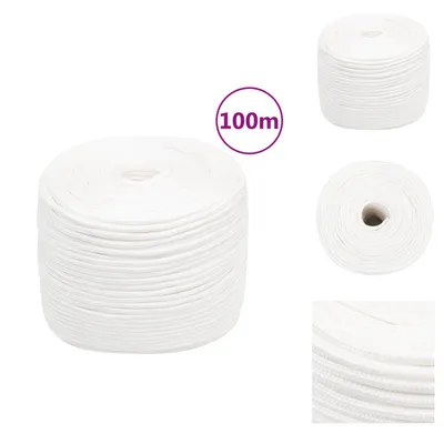 Zdjęcie produktu dla vidaXL Lina jachtowa biała 6 mm 100 m polipropylen - Liny