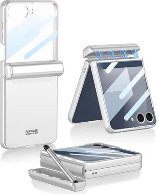 Immagine prodotto di Per Samsung Galaxy Z Flip7 GKK Cover integrata con scomparto per penna + penna Argento