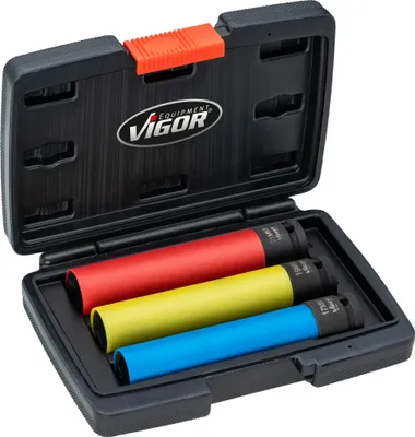 Obrázek produktu pro VIGOR V5933/3 Aussen-Sechskant Steckschlüsseleinsatz-Set 17 mm 19 21 mm 3teilig 1/2"