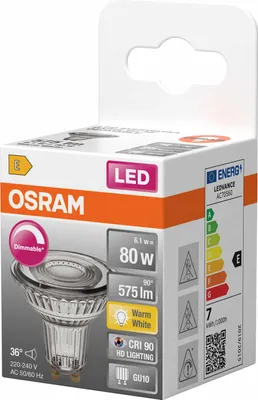 Immagine prodotto di OSRAM 4099854456930 Lampade LED dimmerabili con riflettore PAR16 con base a innesto retrofit 6,1 W 575 lm