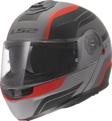Produktbild von LS2 Klapphelm FF908 Strobe II Monza Schwarz Grau Rot M
