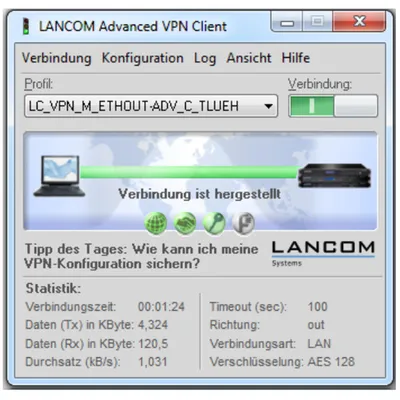 Produktbild von LANCOM Advanced VPN Client (WIN, Bulk 25), 25 Lizenz(en), Voll