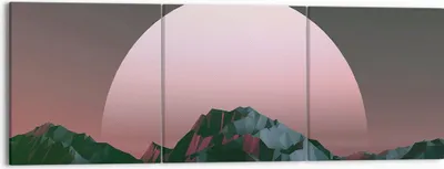 Produktbild von Bild auf Leinwand - Leinwandbild - 3 Teile - Landschaft Berge Sonne - 150x50cm - Wand Bild - Wanddeko - Wandbilder - Leinwanddruck - Bilder - Wanddekoration - Leinwand bilder - CA150x50-4320