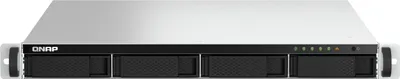 Image de QNAP TS-464U-RP NAS Rack (1U) Intel® Celeron® N5095 8 GB DDR4 0 TB QNAP Turbo System Aluminium, Noir