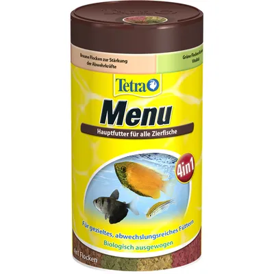 Zdjęcie produktu dla Tetra - Pokarm w płatkach dla ryb, mieszanka pokarmowa Menu, 250 ml