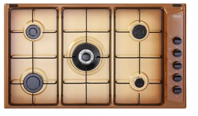 Image de DeLonghi YTF 59 DD Table de cuisson à gaz encastrable, 90 cm, cuivre, 5 brûleurs