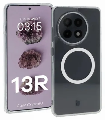 Produktbild von Bizon Case CrystalO Magnetische Ringhülle für OnePlus 13R, Transparent