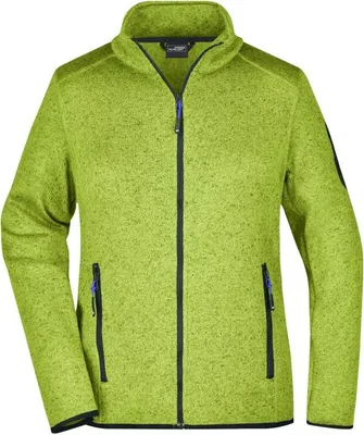 Produktbild von Modische Strickfleece Jacke mit Stehkragen kiwi-melange/royal, Gr. XXL